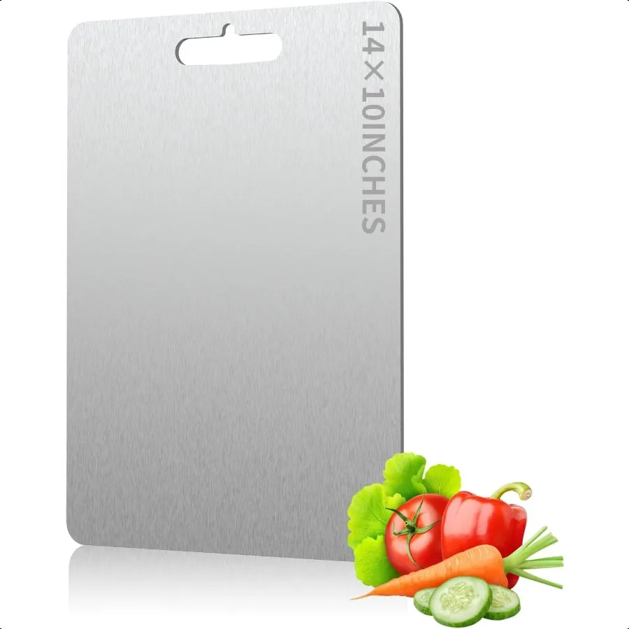 

Titanium Cutting Board Titanium Cutting Boards for Kitchen DoubleSided Stainl Steel Cutting Board Durable Non Toxic FoodGrade C