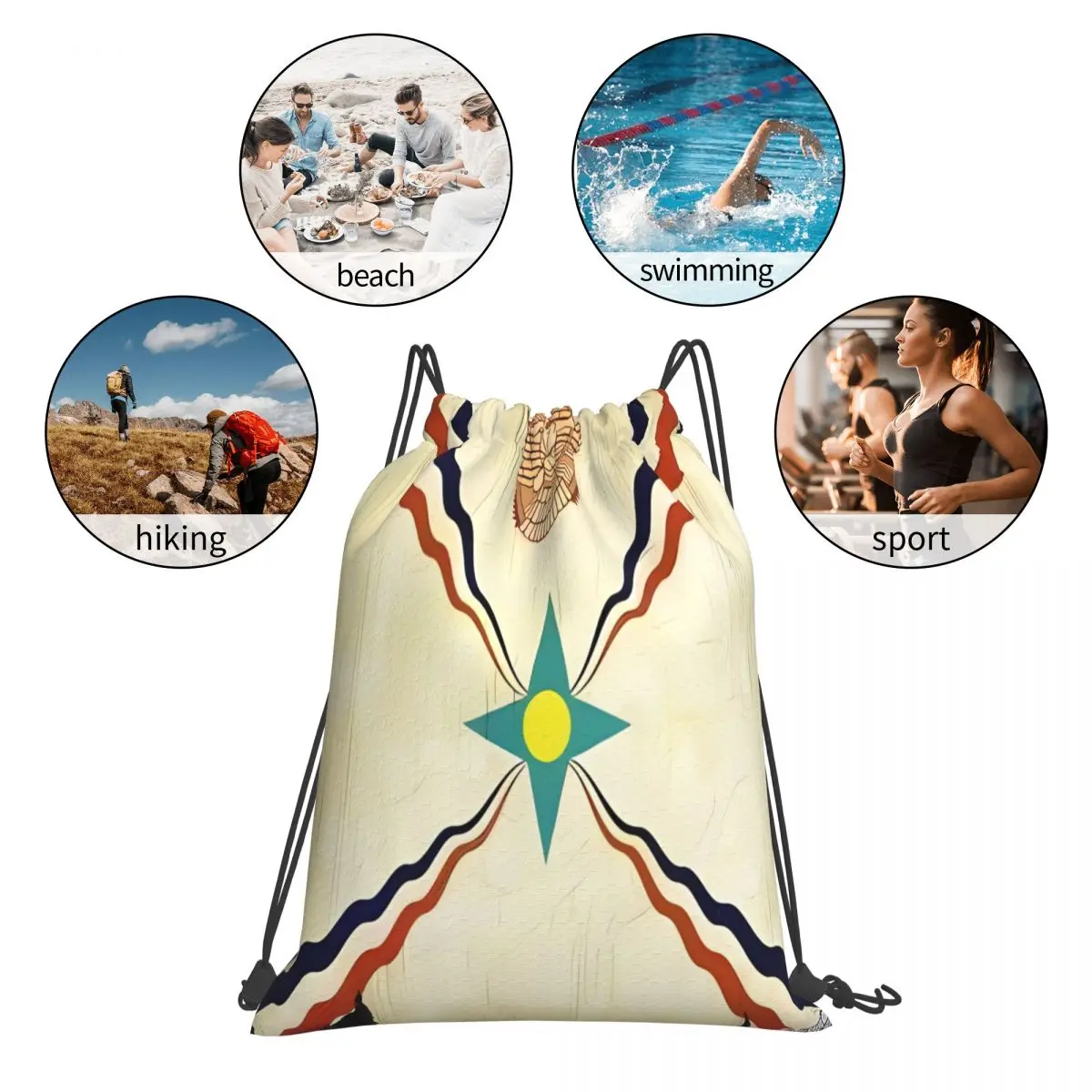 Assyrian People Feel Proximity Wstring Sac à dos, Anime Sports Bag SR, Sac à cordon