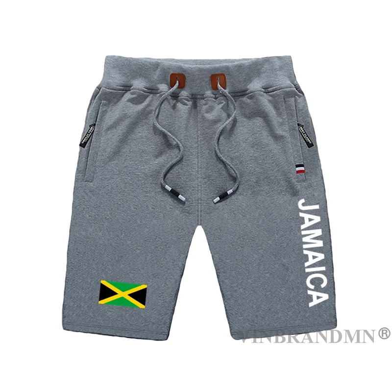 Jamaica mens shorts beach man men's board shorts flag workout zipper pocket sweat bodybuilding 2021 cotton brand JAM Jamaica