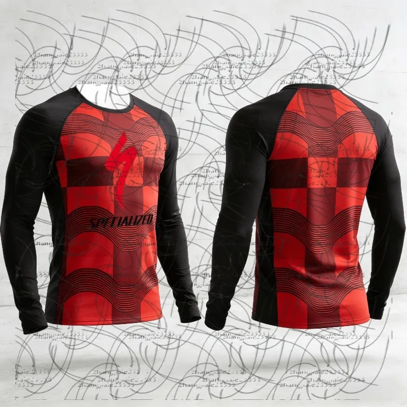 

Новая мужская быстросохнущая спортивная футболка с 3D-принтом, с длинным рукавом, для повседневной носки, для езды на горном велосипеде и бездорожья