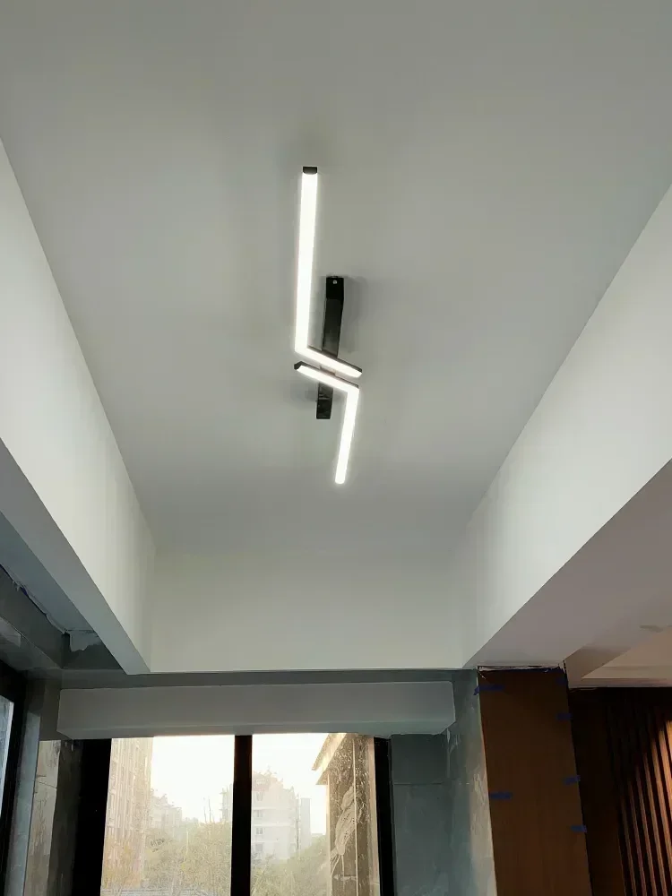 Lampu gantung setrip Led minimalis, lampu pencahayaan lorong koridor balkon langit-langit sederhana Modern kreatif pintu masuk ruang ganti