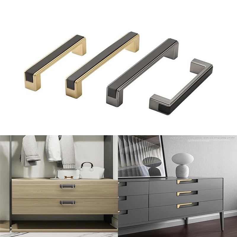 Minimalist Nordic Luxury Gold And Grey Cabinet And Wardrobe Door-in-One American Drawer Wine Cabinet Handle Furniture Hardware
