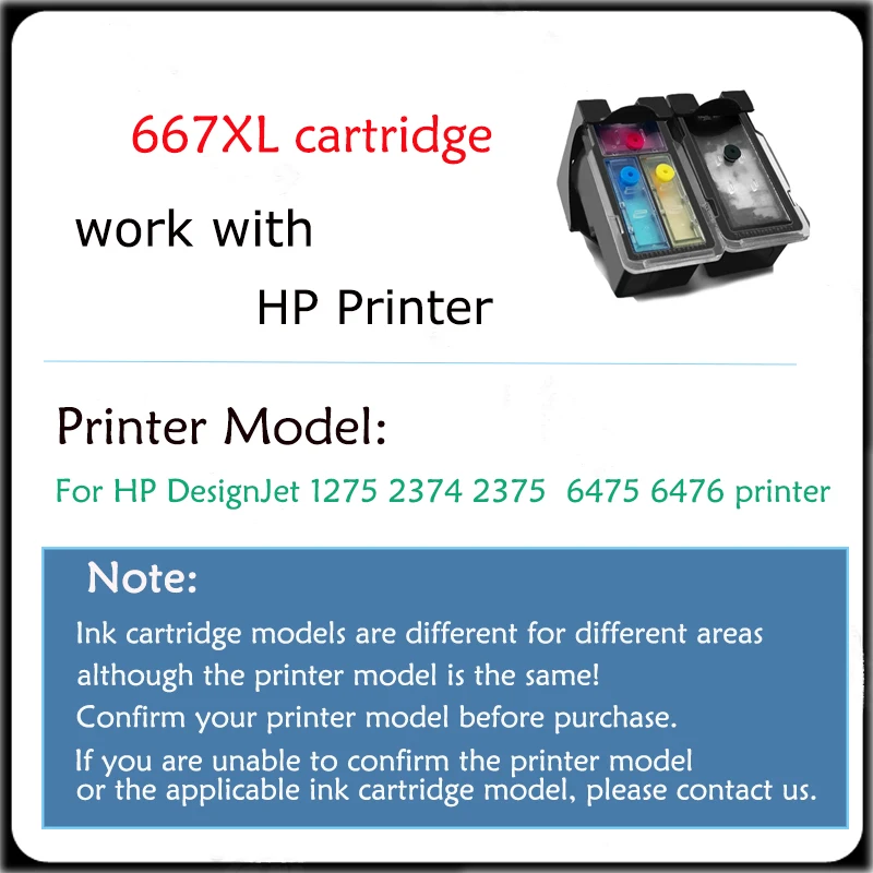 Vilaxh 667XL Refill Ink Kit Compatible for HP 667 hp667 Ink Cartridge Deskjet Ink Advantage 1275/2374/2375/2376/2775/2776 6475