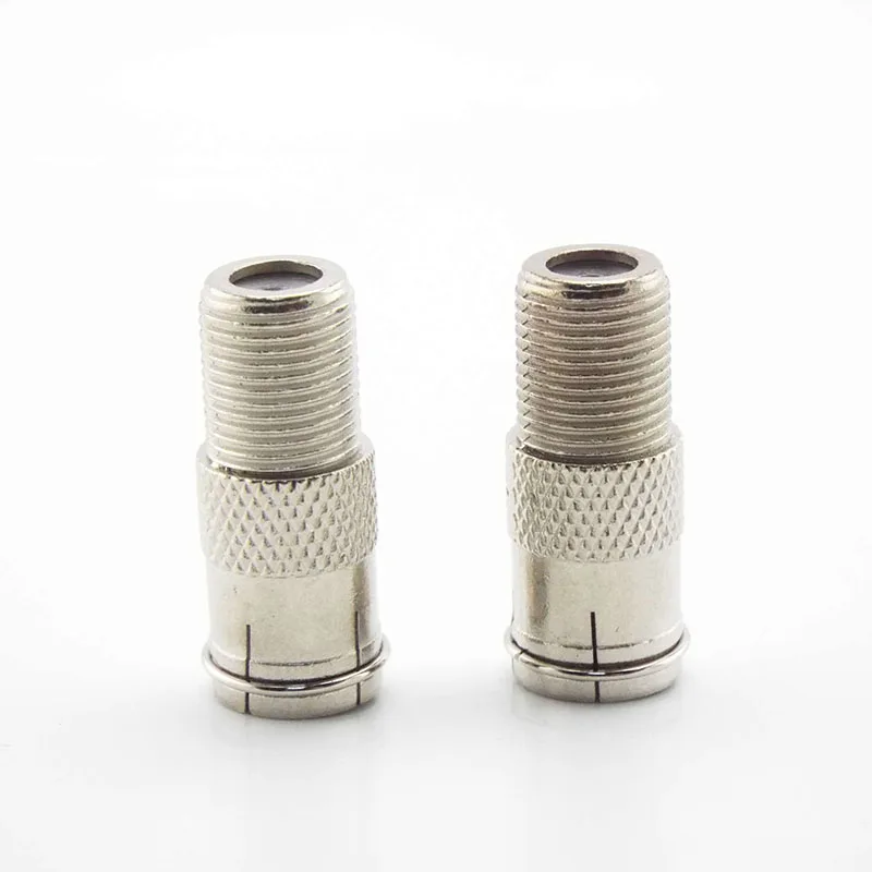 2pcs F Type Quick Plug RF F female head socket Coax Coaxial Cable Adapter Connector - Male to Female M/F plug C1