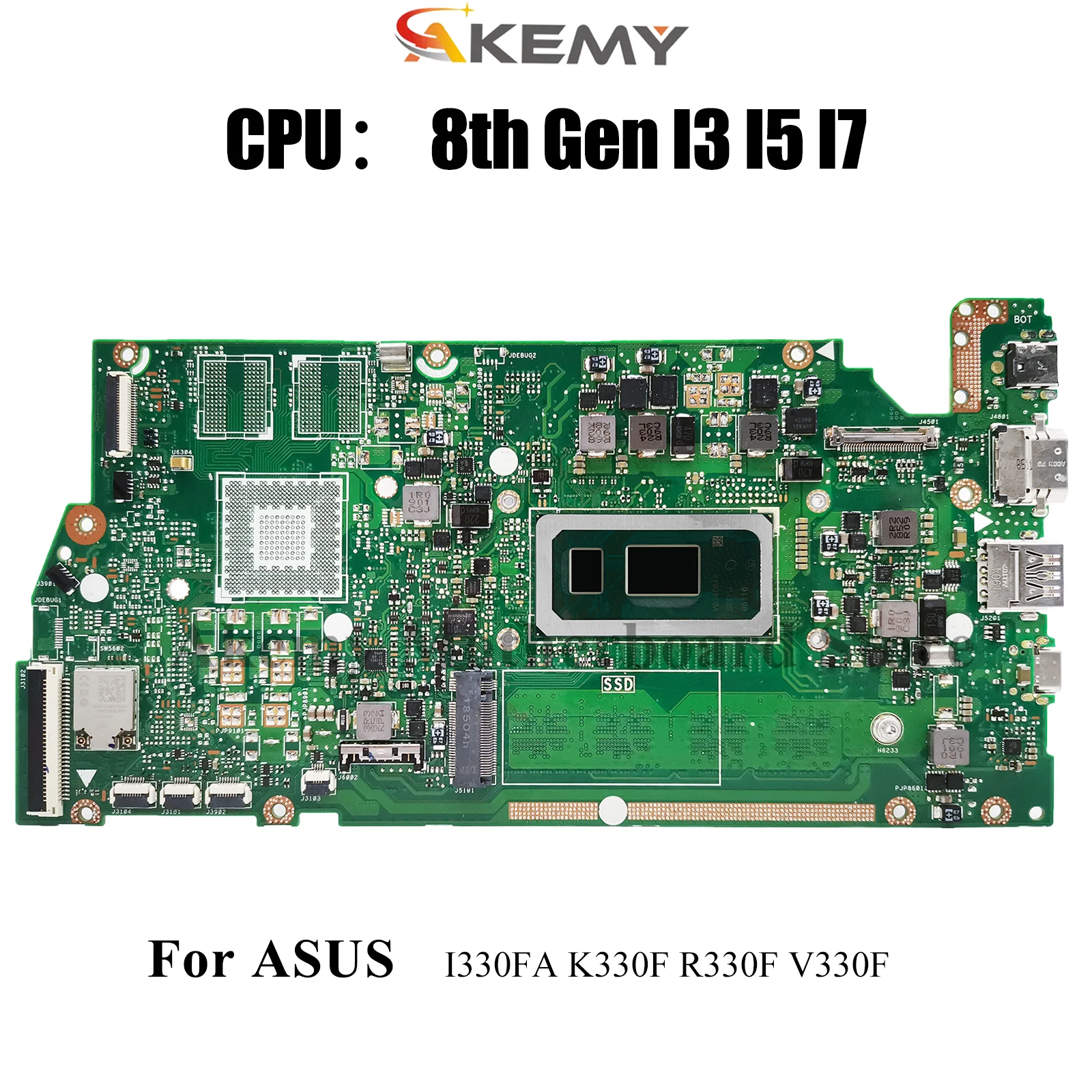 

X330FA Laptop Motherboard For ASUS VivoBook S330F X330F K330F X330FL X330FN R330F I330FA V330F Mainboard With I3 I5 I7 CPU stk