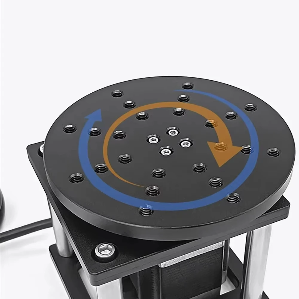 Laser Marking/Engraving Turntable – HYDZT57 Motorized R-Axis High-Precision Mini Electric Rotary Table with Control Box