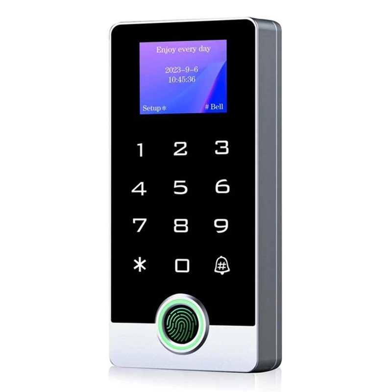 New Full Metal Wifi TUYA Access Control System With LED Screen Voice Fingerprint Password Stand-Alone Door Access Keypad