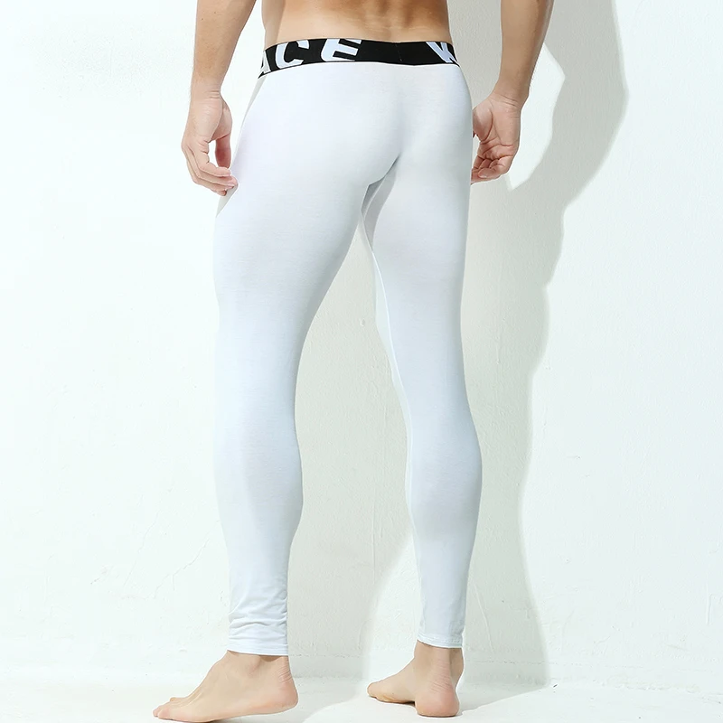 Men's Thermal Underwear Bottoms Autumn Winter Warm Leggings Long Soft and Elastic Comfortable Tight Fitting Pants