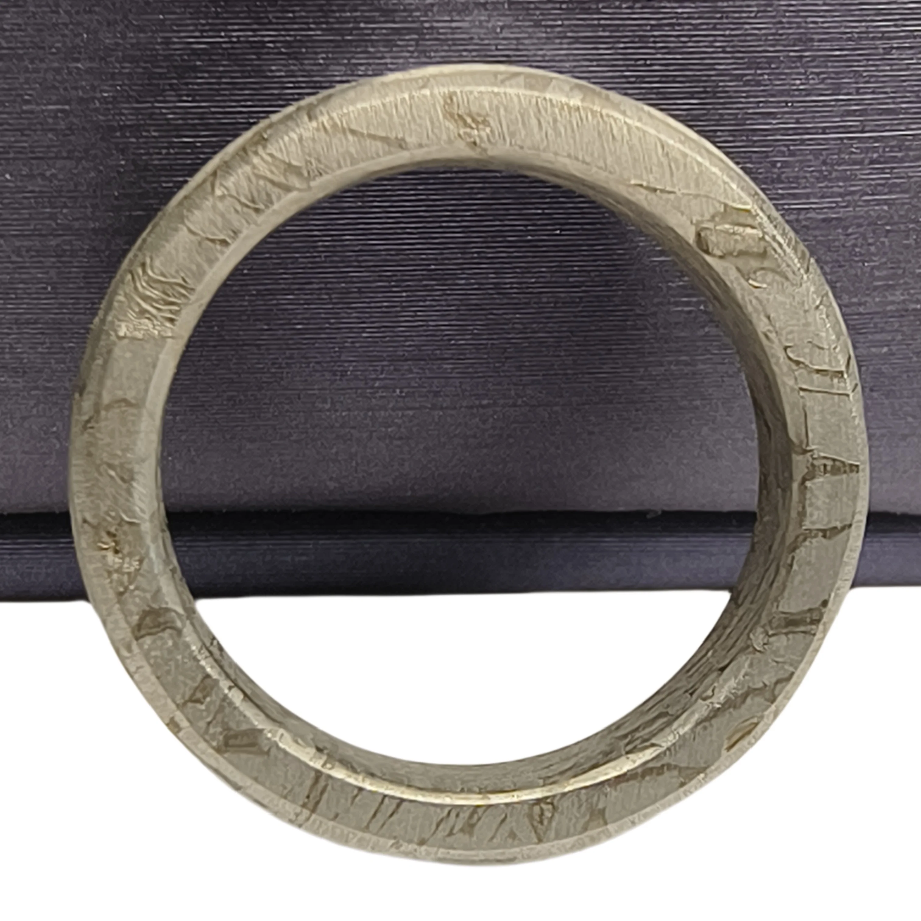 Muonionalusta Meteorite Ring Natural Iron Meteorite Pendant Handmade Carving Craft Jewelry Meteorite Ring-S - view 3
