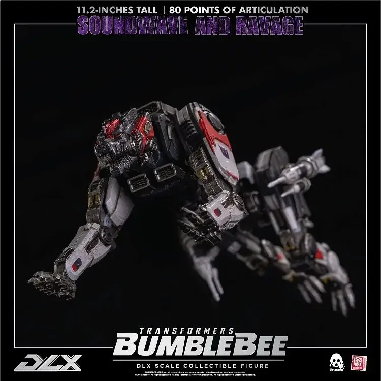 In Stock Threezero Transformation Masterpiece Bee DLX Soundwave and Ravage Deluxe Class 3A  Action Figure Toy Collection Gift