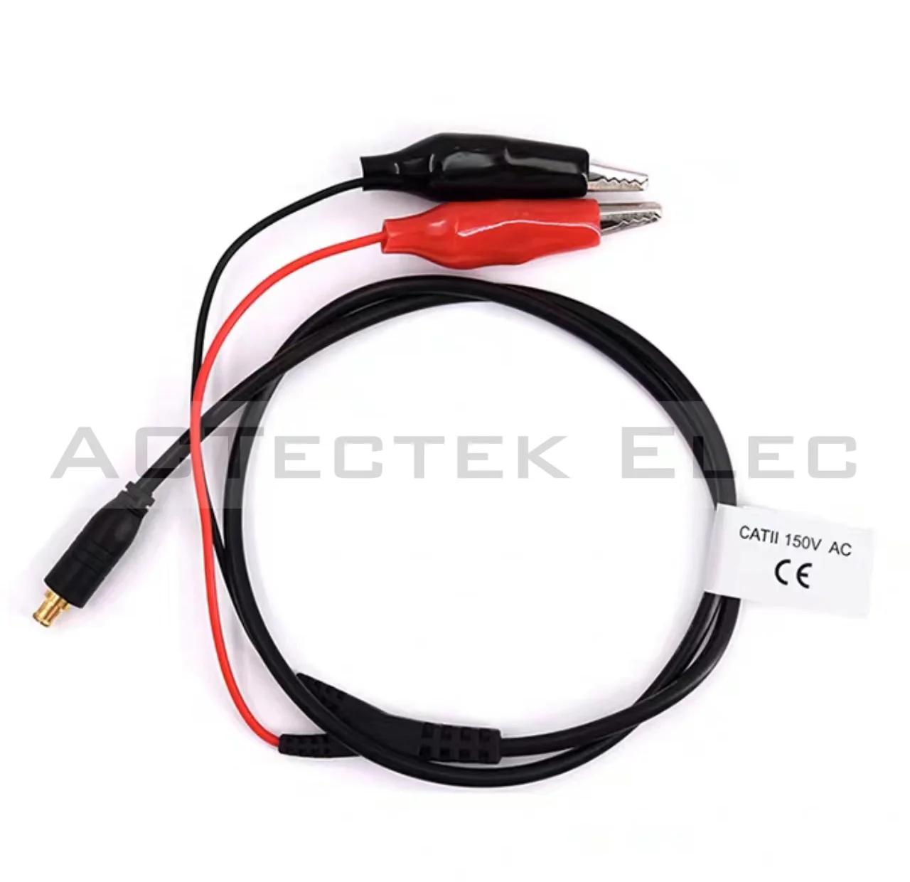 MCX Male to Crocodile Clip Test Leads Cable CATII 150V AC 50+10cm (total 1.96ft) For Mini Oscilloscope