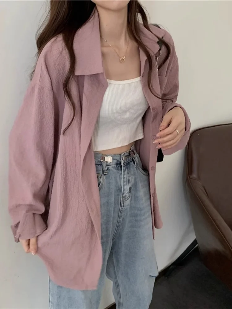 

Anti-UVA Ladies Long Sve irtVintage HongKong Sle Lowsqueak New Fall Collection Sun Protection Loose Fit Regular Thin...