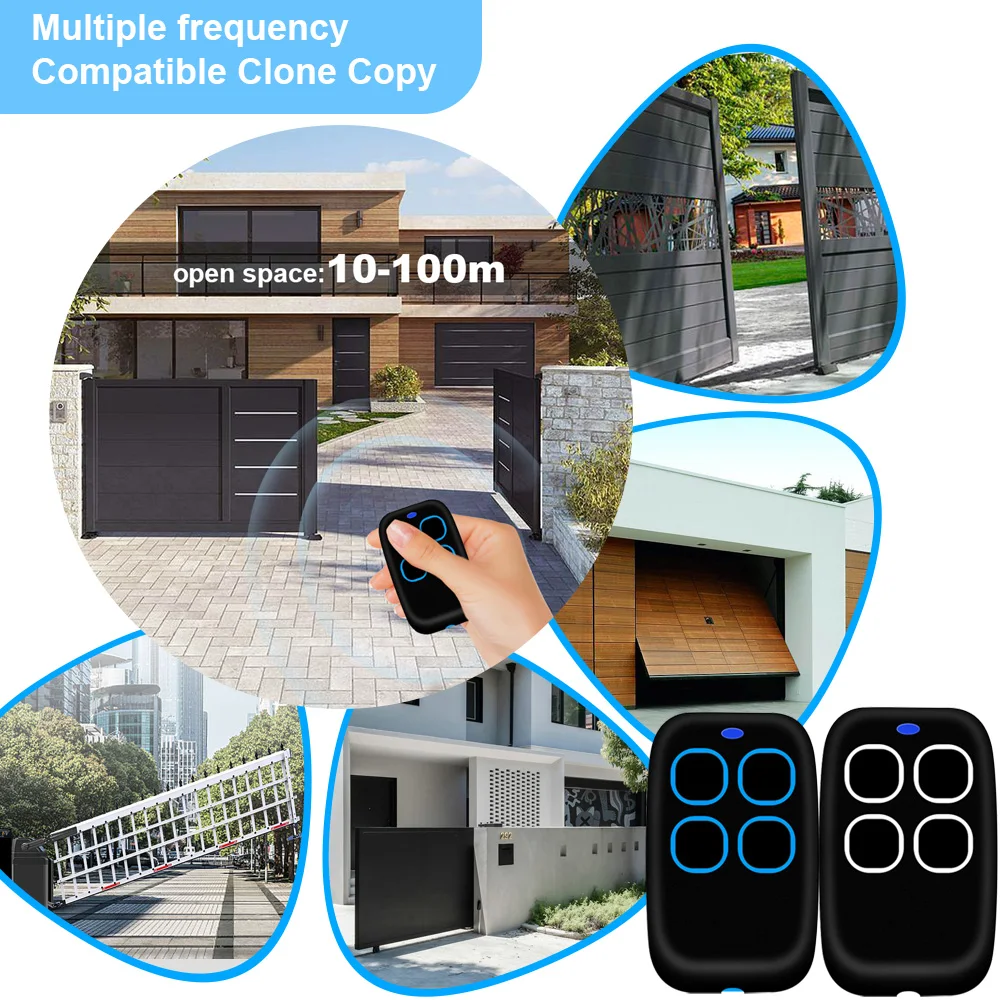 For MERLIN E943 E945M E950 Garage Door Remote Control Clone Garage Gate Opener MERLIN+2.0 Gate Garage Door 433MHz