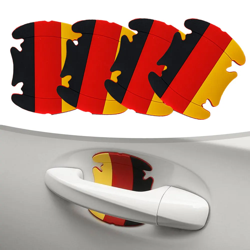 

8Pcs Car Door Bowl Anti-scratch Sticker Germany Flag Auto Door Bowl Handle Protection Sticker Wrist of Door Handle Decals