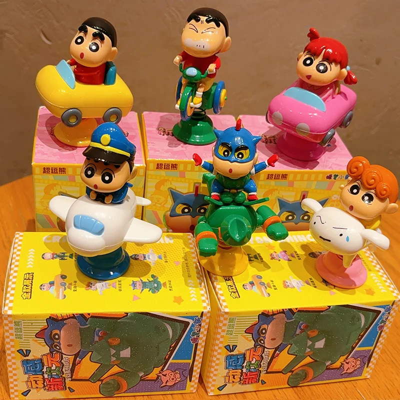 Krayon Shin Chan dinamis baru dimensi Andwobble ornamen meja kartun boneka lucu hadiah untuk dekorasi hadiah mainan