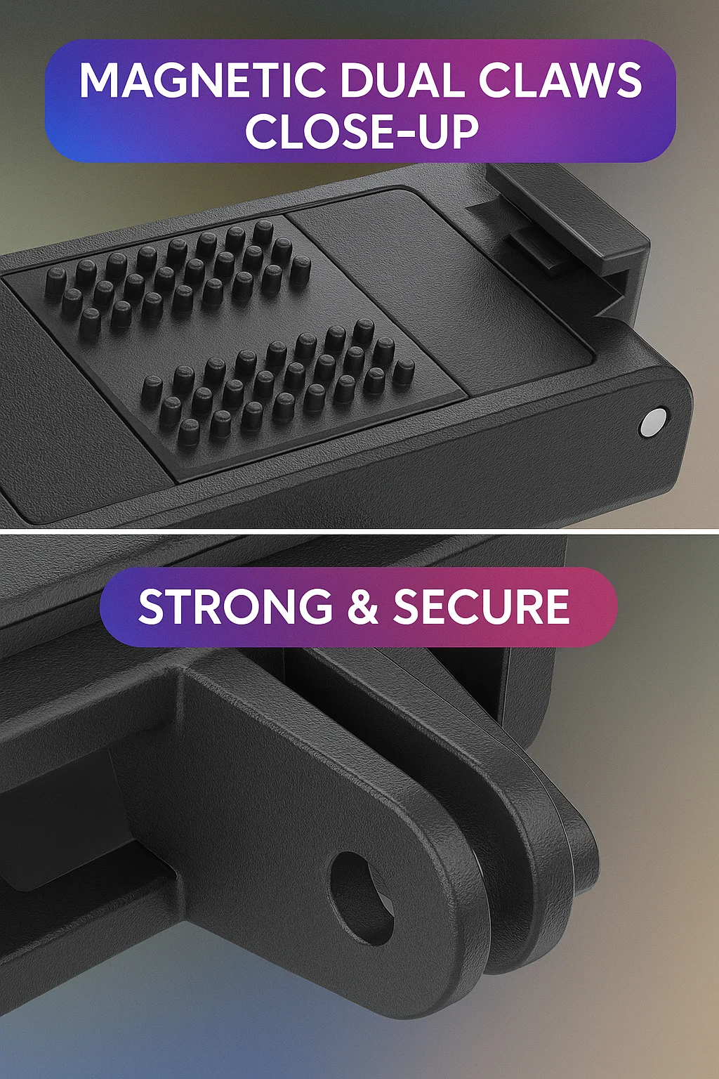 Magnetic Quick Release Conversion Base For DJI Action 5 Pro 4 3 Easy Install 2 Prong Mount With Secure Lock Holder