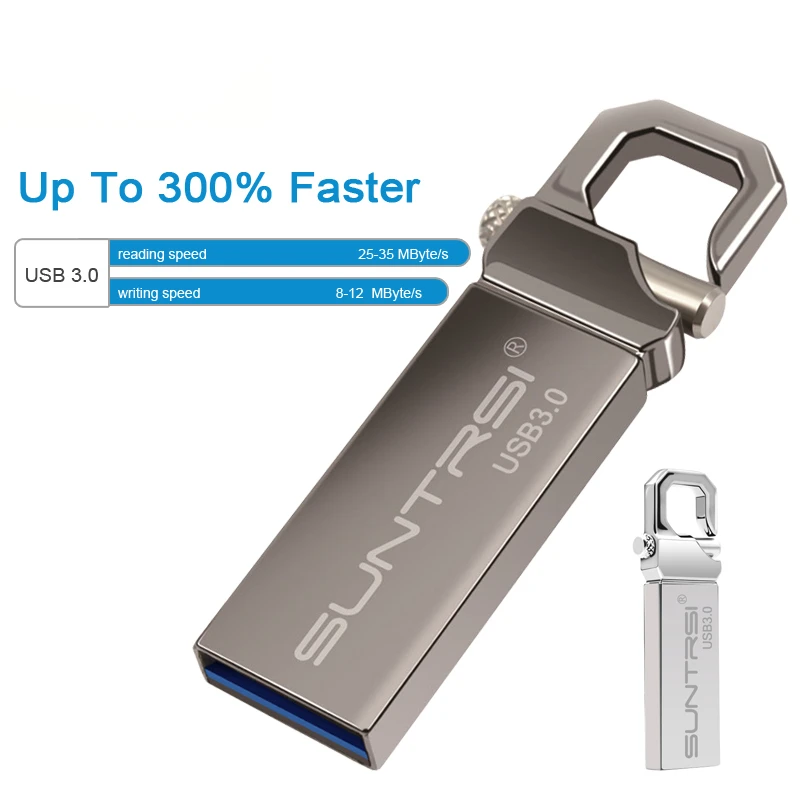 Suntrsi USB 3.0 flash drive 128gb Portable metal pendrive 32 gb 64 gb usb3. 0 64gb water proofusb stick pen drive flash usb disk