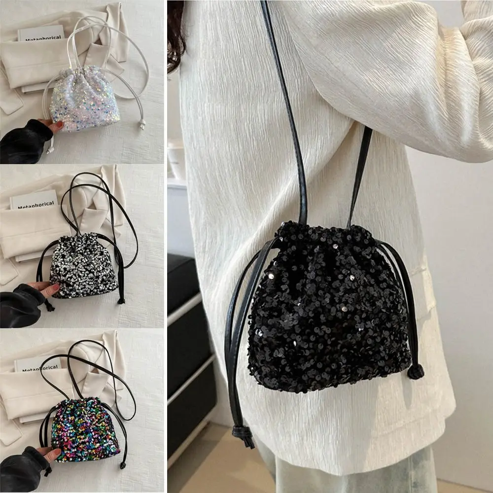 Creative Multicolor Sequin Shoulder Bag Fashion Versatile Handbag Wallet Purse Large Capacity Women's Bags