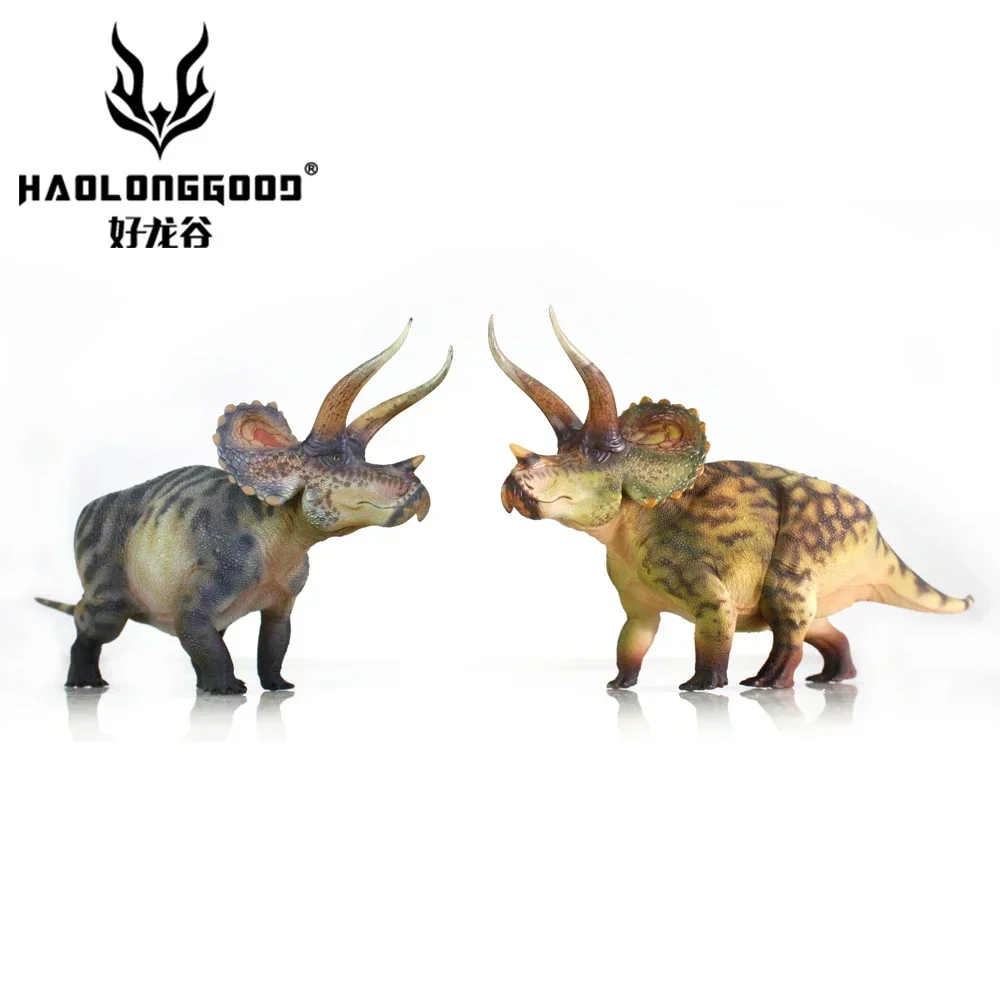 Haolonggood 1/35 Triceratops Dinosaurs Model Desktop Deco Animal Figurine Toy Gift Collection