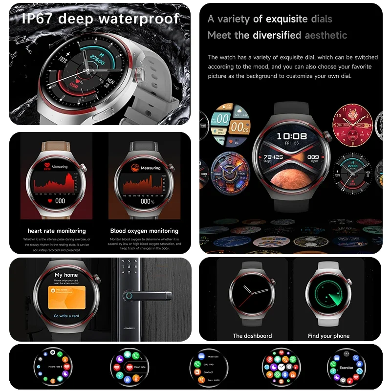 WATCH 4 PRO Smart Watch Men Space Exploration Edition Bluetooth Call GPS NFC Heart Rate Sports Smart Watch 2025 New For HUAWEI