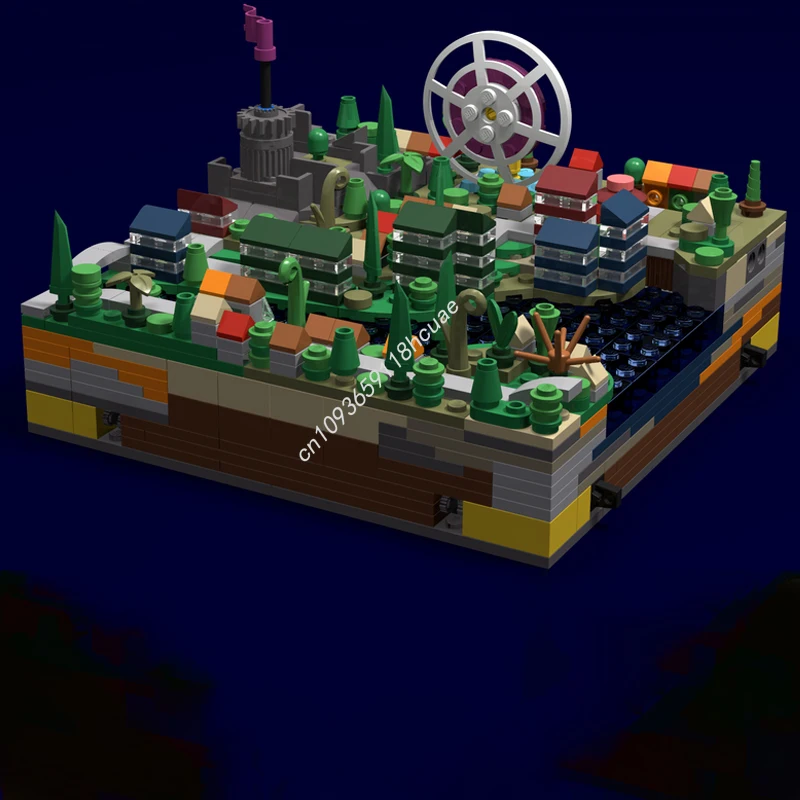 778 Uds MOC 20x20 Micro City conectable Riverfront Creator modelo bloques de construcción juguetes de arquitectura para niños regalos de navidad modulares