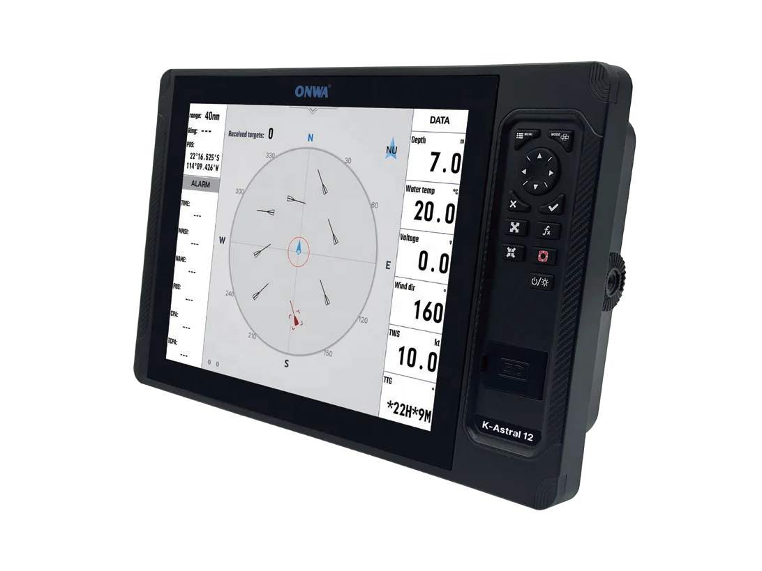 

12C (Chirp Echo Sounder) 12-inch Touchscreen Display MFD GPS Chart Plotter with Built-in Chirp Fishfinder