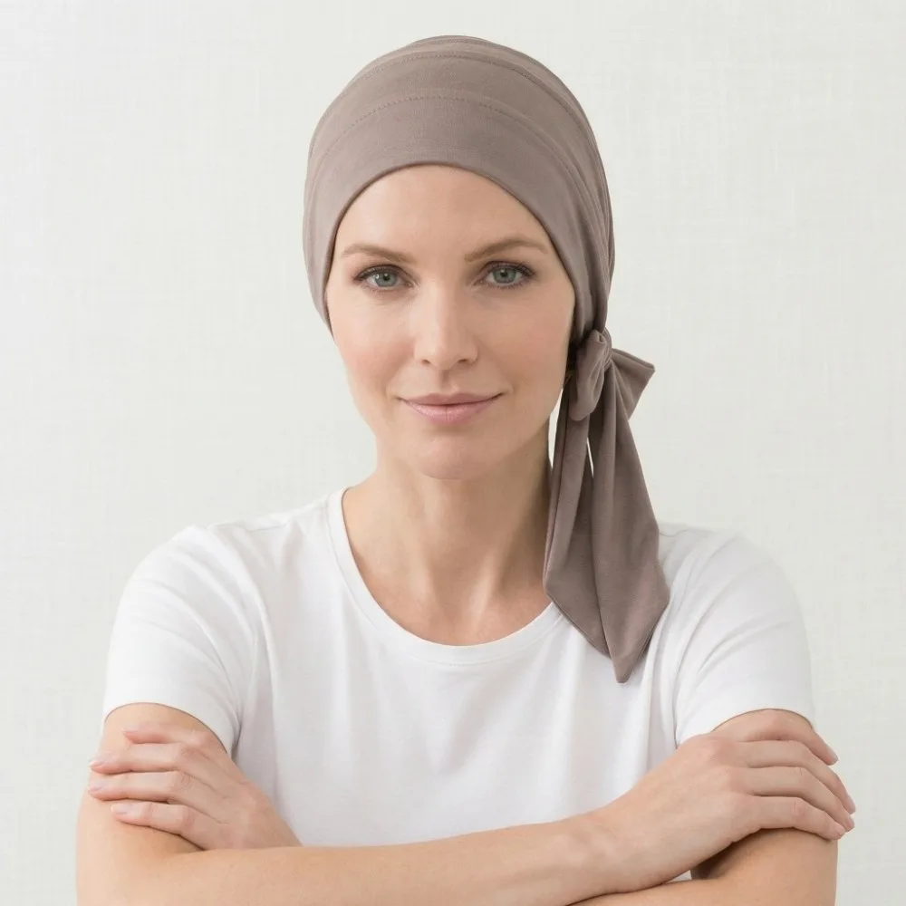 Arab Wrap Solid Color Headscarf Hat Breathable Long Tail Hijab Pre-Tied Stretch Inner Hat Islamic Use