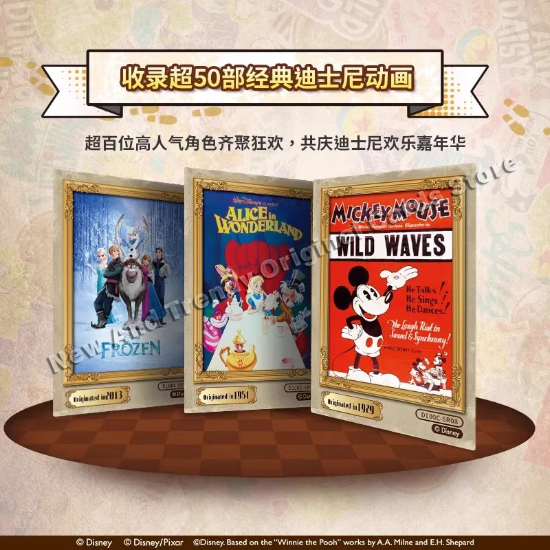 Disney Centenary Fiesta Edição Limitada Cartões Colecionáveis, Anime Peripheral Holiday Gift, Cartão TCG Original