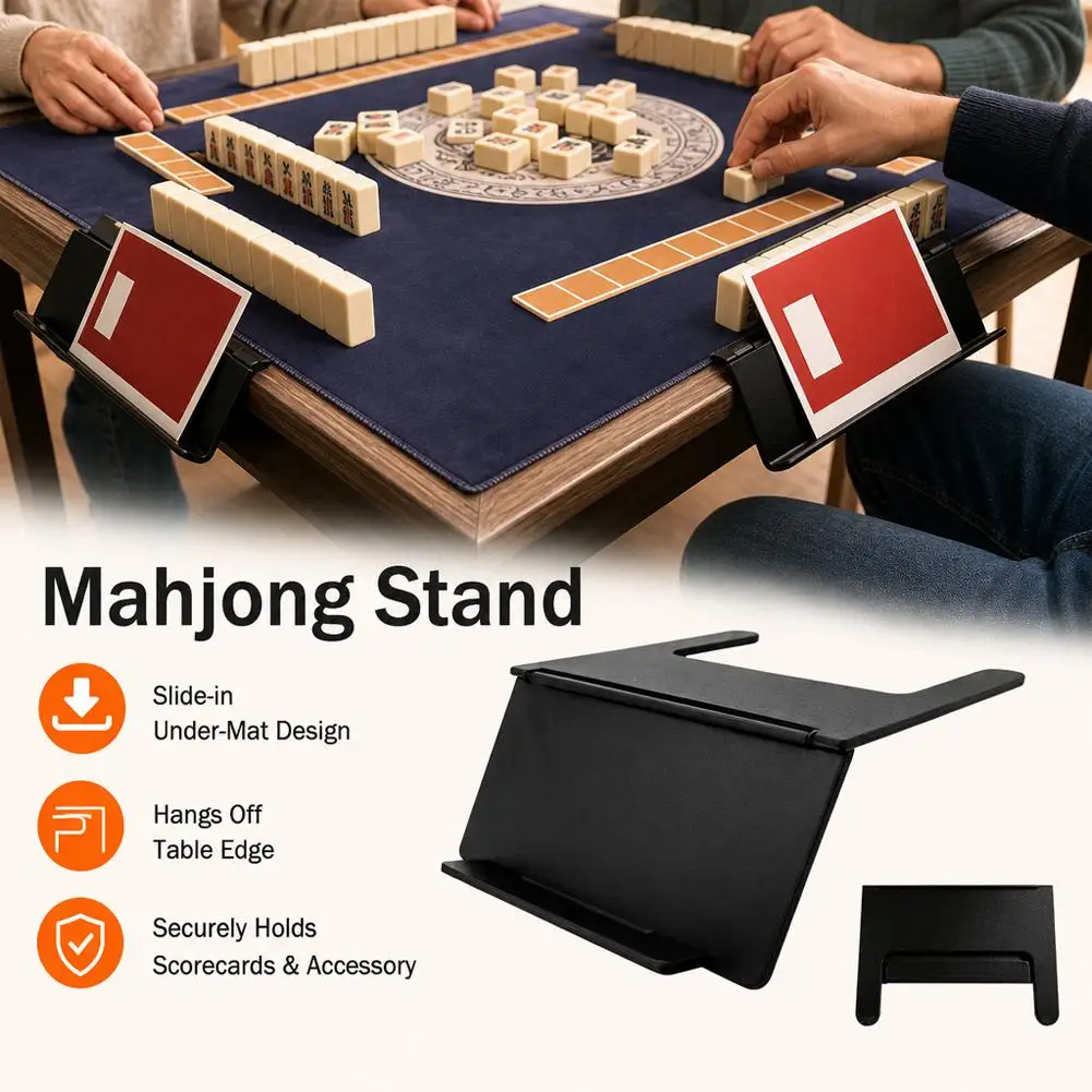 Foldable Mahjong Card Stand Portable Foldable Table Edge Playing Card Stand Game Score Card Display Rack for Mahjong