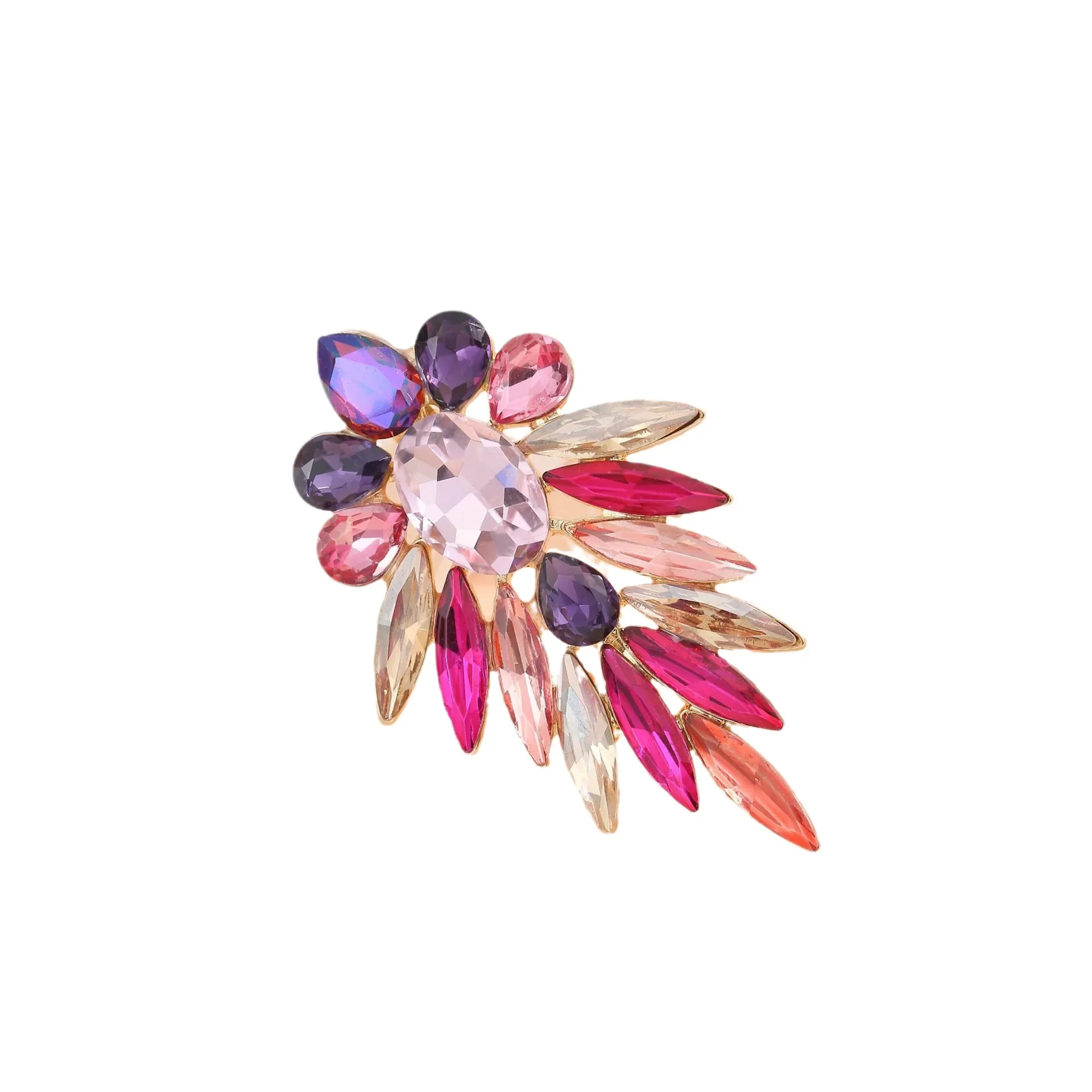 SKEDS Luxury Shining Rhinestone Lozenge Badges Brooches For Women Men Exquisite Crystal Boutique Decoration Accessories Jewelry image 5