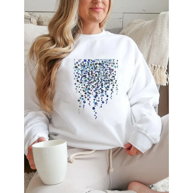Women\'s Slim Hoodie Fashion Love Printed White Hoodie Sweatshirt Aesthetic Sweatshirts