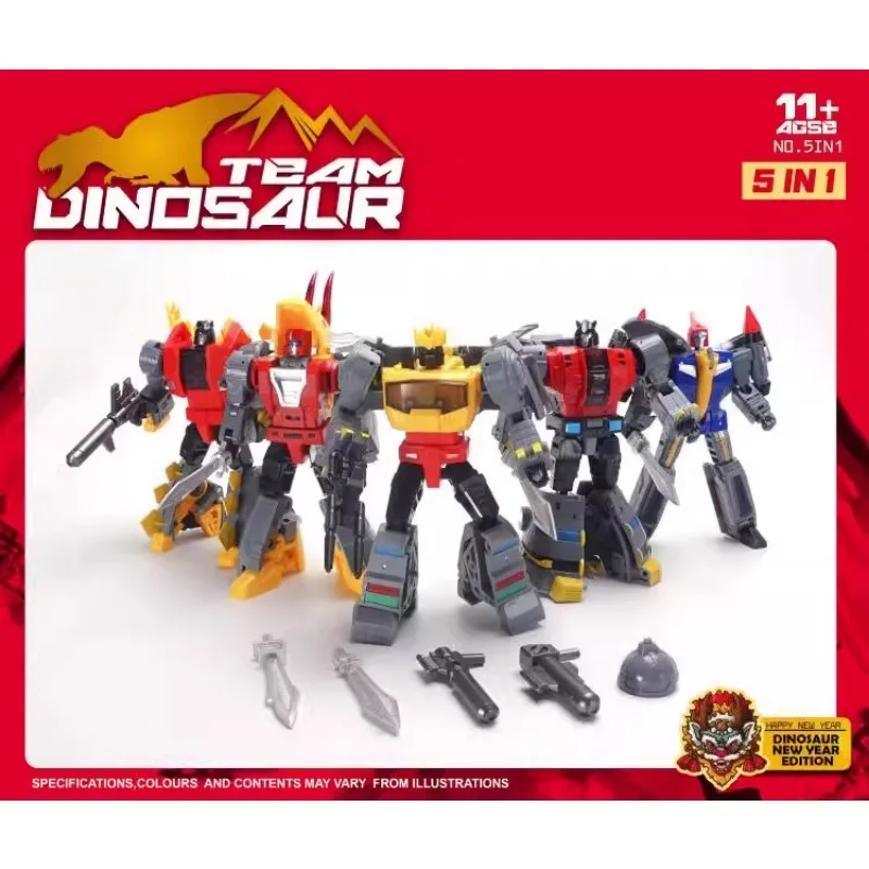 MFT Máquina Dinosaur Troop Action Figure Set, Brinquedo Transformação, Grimlock Sludge, Espada de Escória, Swoop Snake, 5in 1