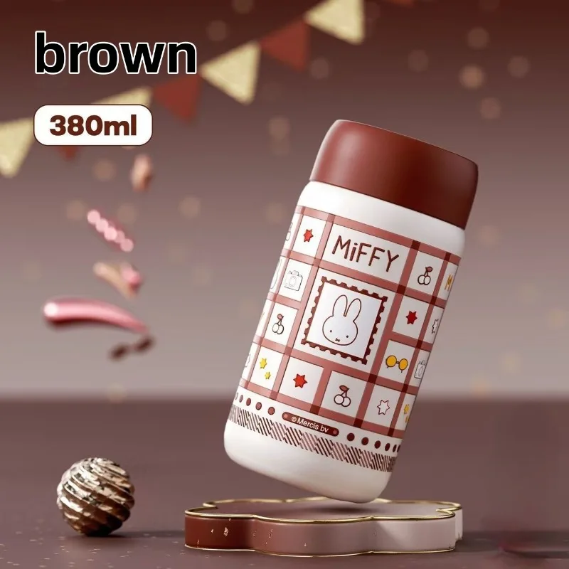 380ML Miffy Thermos Cup 316 Stainless High Quality Creative with Lid Cold Drink Cup Student Portable Mini Thermos Water Cup Gift - view 6