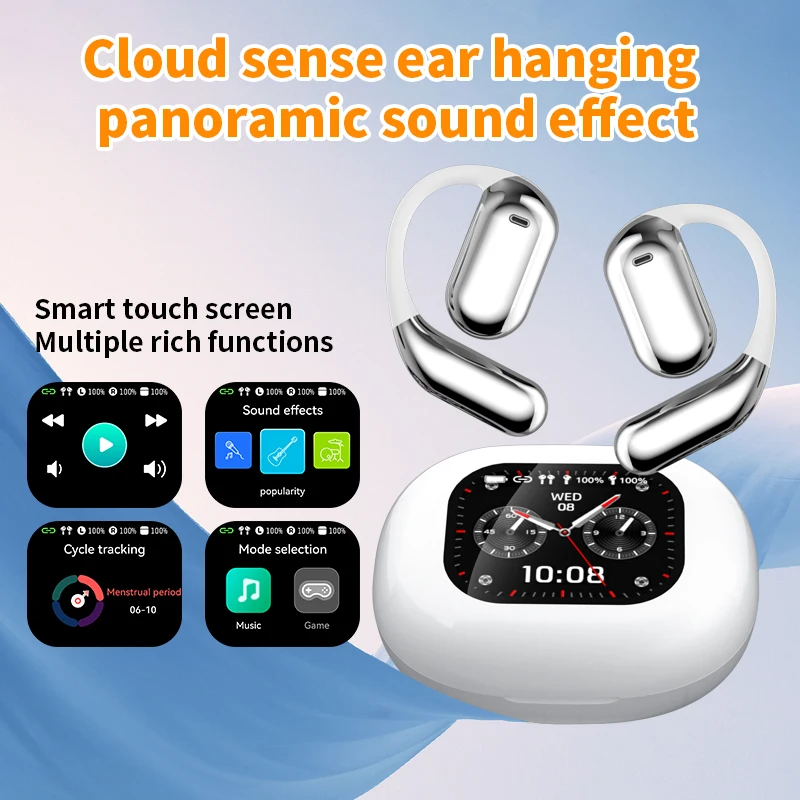 YYK Q16 Pro AI Translation Earbuds 144 Languages Real Time Translating Earphone with LCD Touch Screen ANC Wireless Headphones view 2