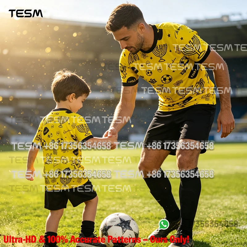 Tesm Men Breathable Printed Short-Sleeve Sports T-shirt - Multi-Training Jersey-Inspired Fan Couple Parent-Child Party-Style Top
