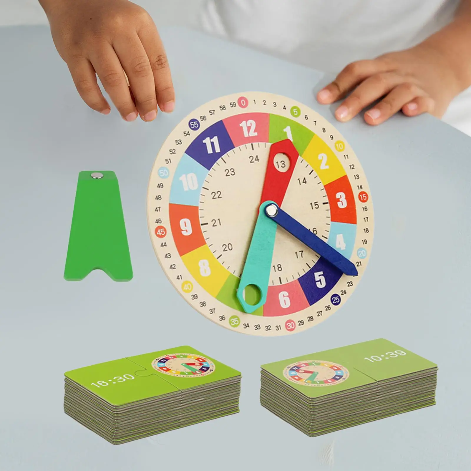 

Wooden Clock Kids Toys Life Skills Training Games Teaching Aids for Children