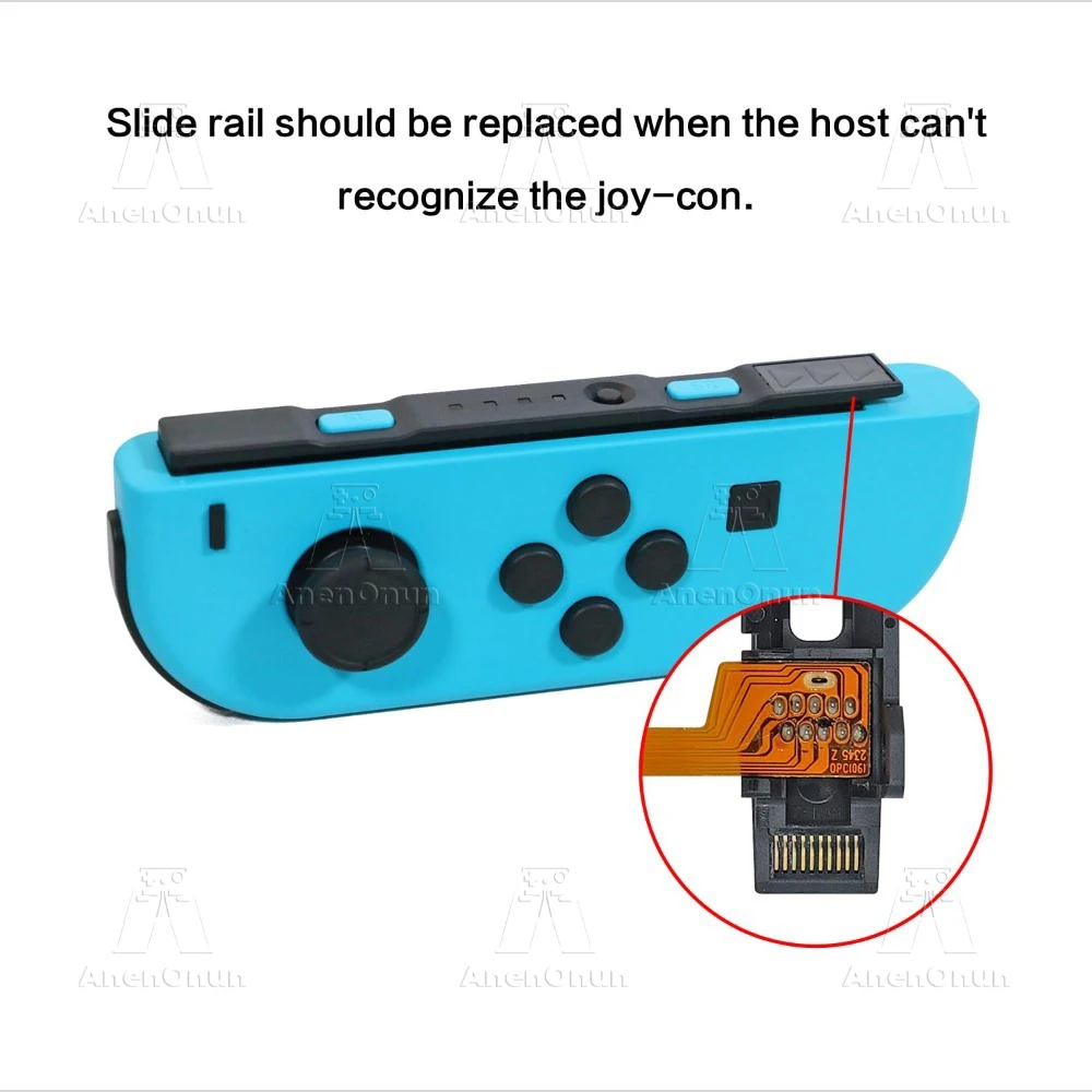 スイッチ/スイッチ OLED ジョイコン スライド レール プレミアム交換修理キット センサー フレックス ケーブル付き 左右スライド レール 耐久性のある部品
