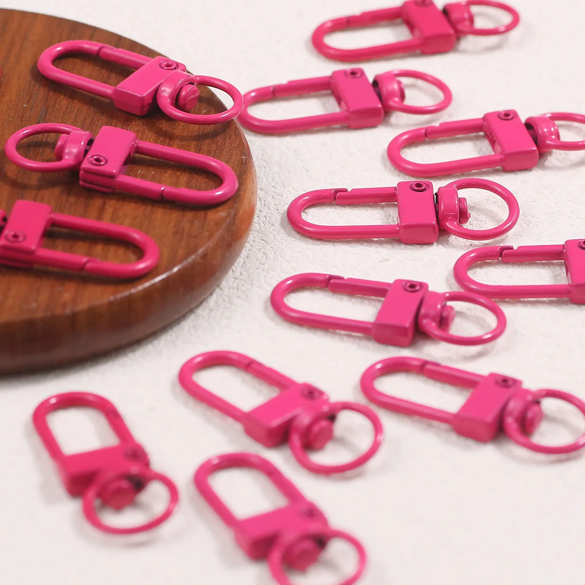34mm Zinklegierung Türverschluss in Rosenrot für Handgemachten DIY-Schmuck, Taschen, Geldbörsen, Schlüsselanhänger und Zubehör