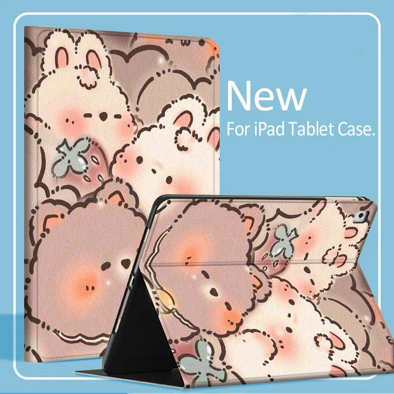 

Cartoon bear pattern For iPad Pro Air Mini 1 2 3 4 5 6 7 7th 8th 9th 10th 11th 10.2 9.7 10.5 10.9 11 2024 2025 Tablet Case
