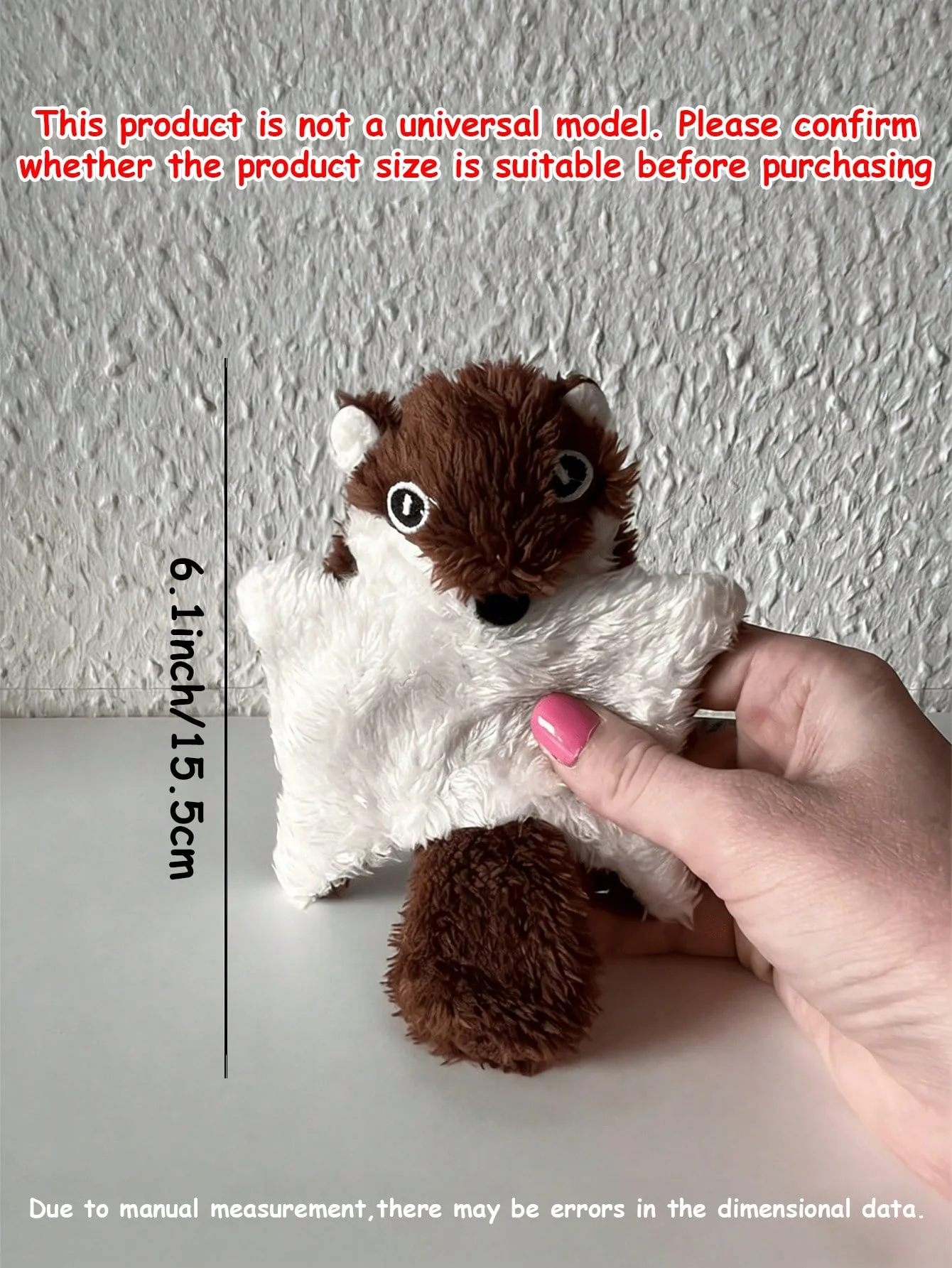 Eichhörnchen-Plüschtier mit Geräusch - Ultra-Weiches Katzen- und Hundespielzeug, Interaktives Kauspielzeug, Langeweile-Bekämpfer, ein Süßes Geschenk für Tierliebhaber – Detail 2