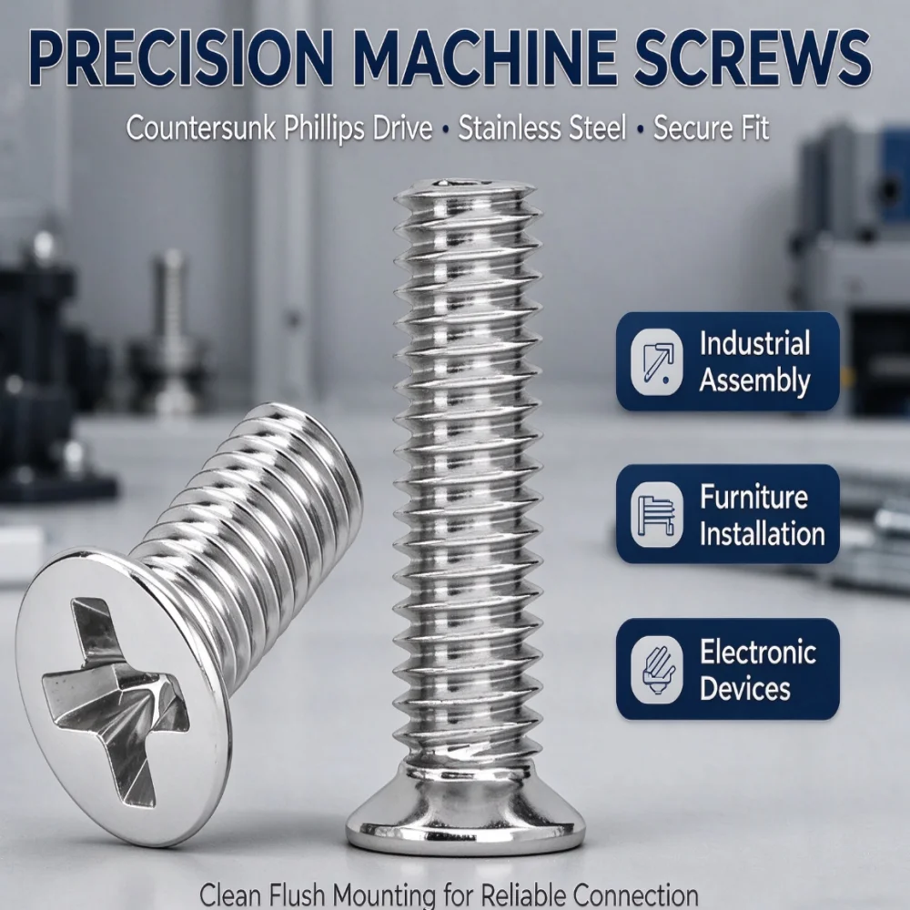 M2 M2.5 M3 M4 316 Stainless Steel Small Countersunk Flat Head Screw Phillips Head Screws for Hard Drives Electronics Bolt Scr