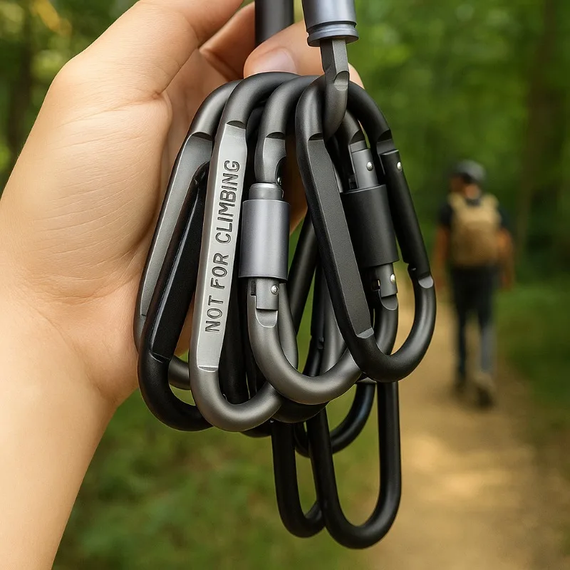 4-12 قطعة مشبك حلقة تسلق الثقيلة للمفاتيح التخييم التنزه بقاء والعتاد في الهواء الطلق التكتيكية سبائك الألومنيوم حلقة تسلق السنانير #1