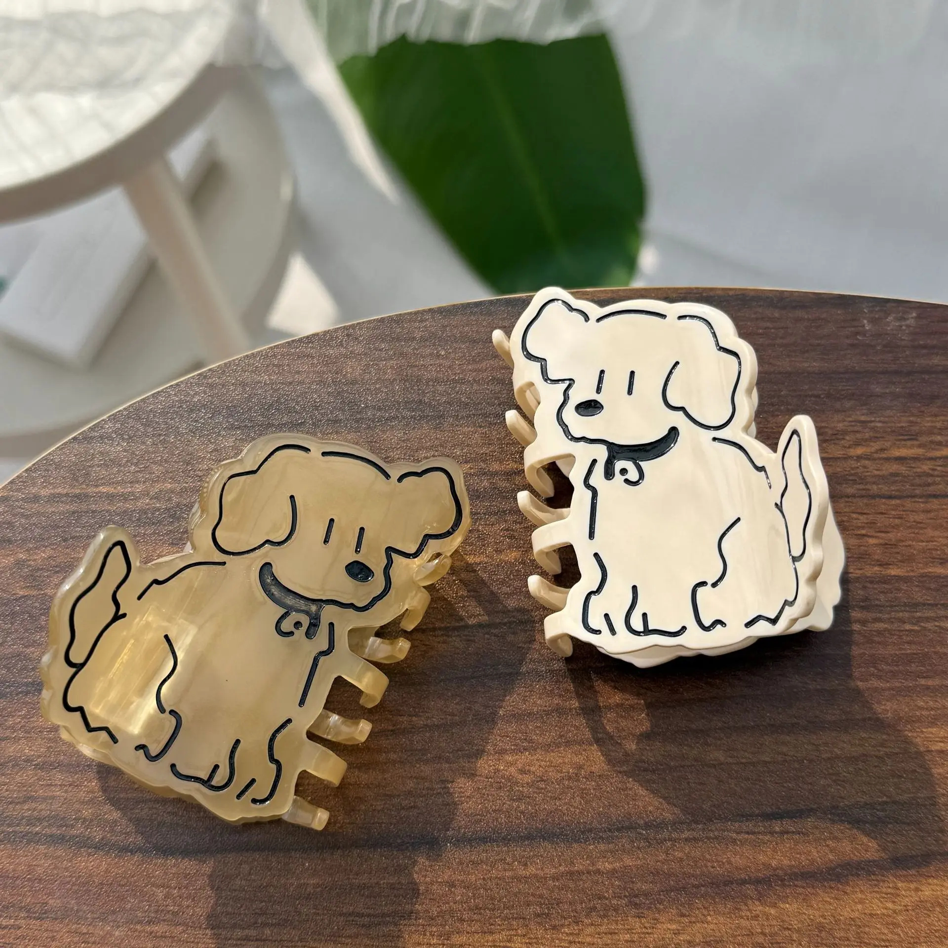 

New Cute Dog Animal Acetate Claw Clip for Women Girls Crab Hair Clip Barrettes Hairpin Clip Hair Accessories