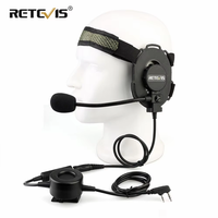 RETEVIS EH060K Tactical Headset Military Wakie Talkie Headset Airsoft Game Microphone For Kenwood ForBaofeng UV-5R/UV82 RT1/RT81