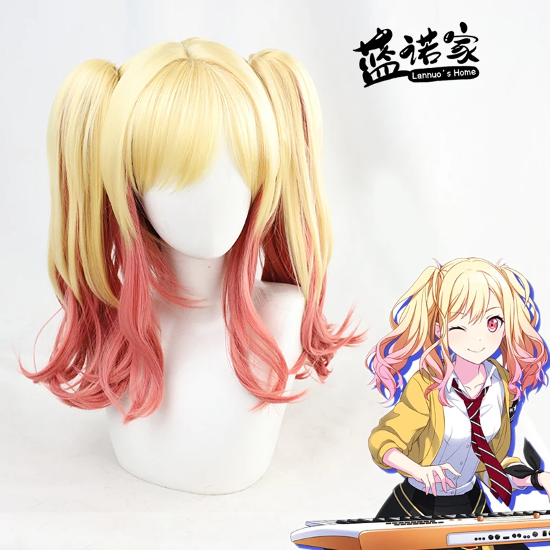 Virtual YouTube Vtuber Tenma Saki Cosplay Wig Halloween Carnival Party Props Synthetic Hair Heat Resistant Fiber + Wig Cap