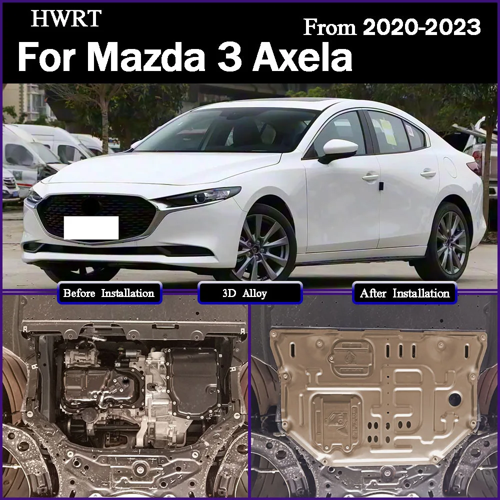 

For Mazda 3 Axela 2020-2023 2.0L Under Engine Guard Splash Shield Mud Fender Cover Plate Fender Mudguard Protector