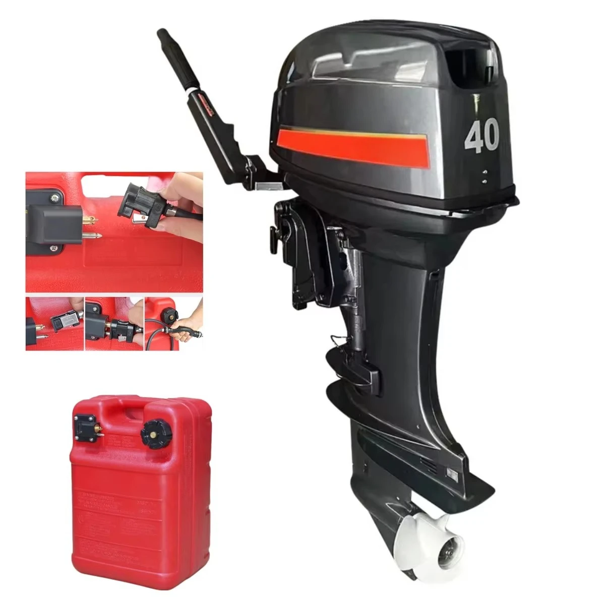 For Yamaha 40HP 2 Stroke Manual Start Gas-oline Marine Outboard Motor Engine Assembly Same Style for Fishing Boat