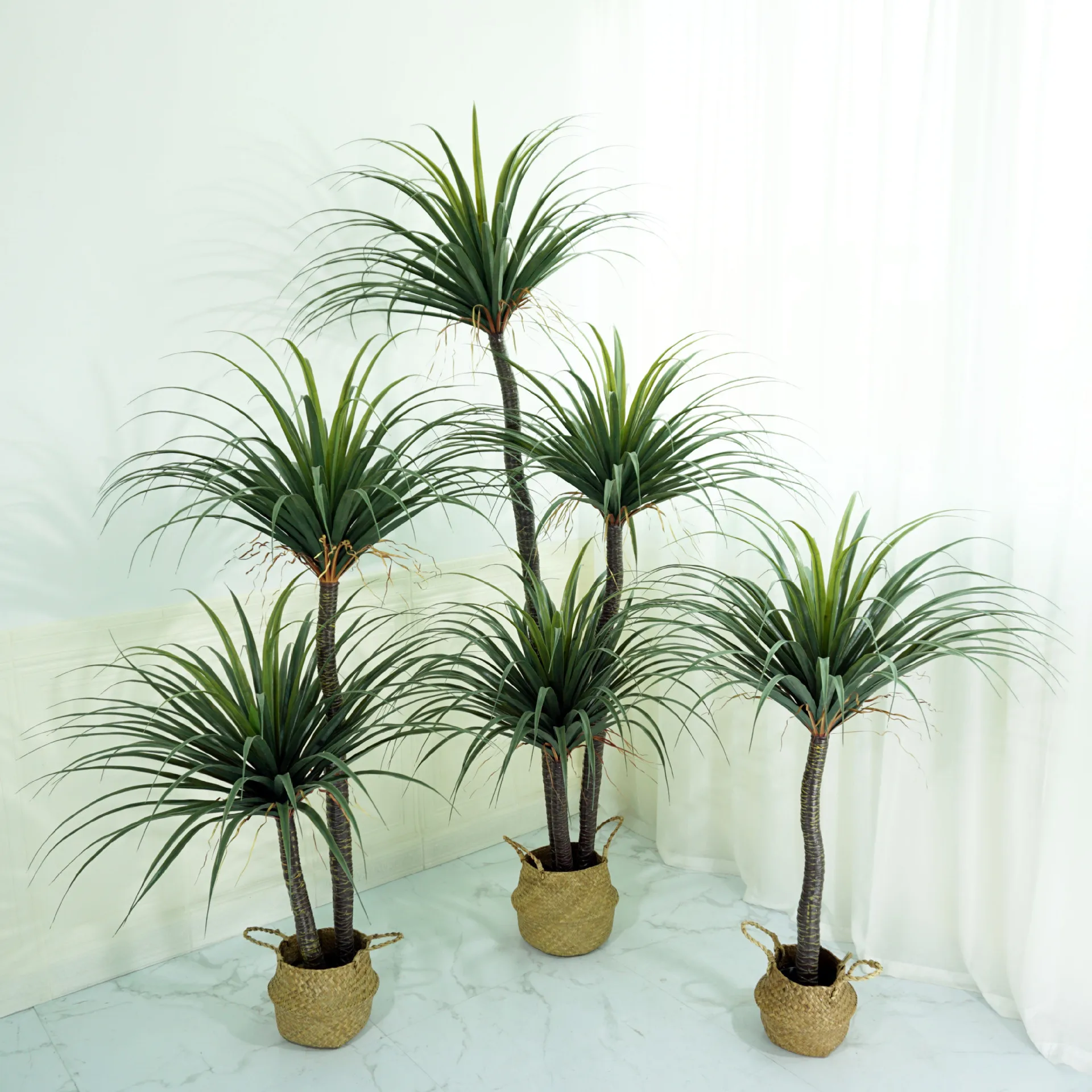 

Real touch Simulation Yucca Tree Decorative Large Dracaena Green Potted Artificial Plants