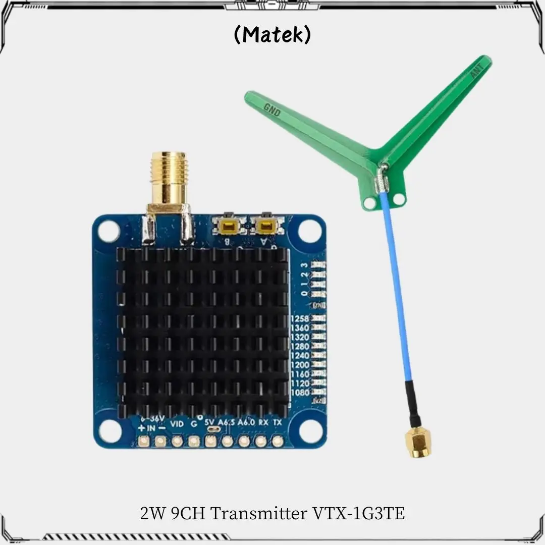 Video Transmitter 2W VTX-1G3TE 1.2GHz 1.3GHz 2000mW 9CH With Tramp VTX Control For FPV Long Range Drones