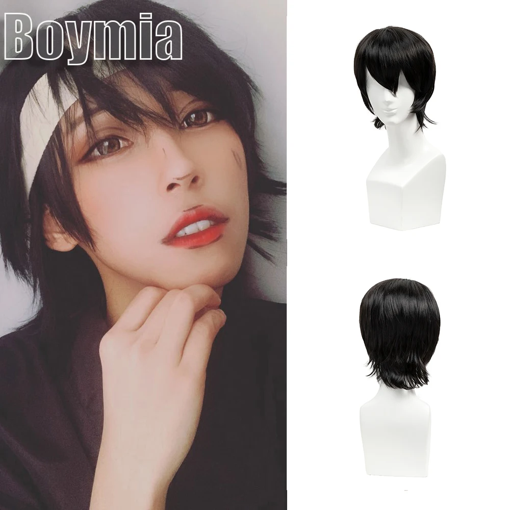 Synthetic Hair Wigs For Women Black Red Blue Short Hair Cosplay Wig Male Party 30 Cm High Temperature Fiber BY049